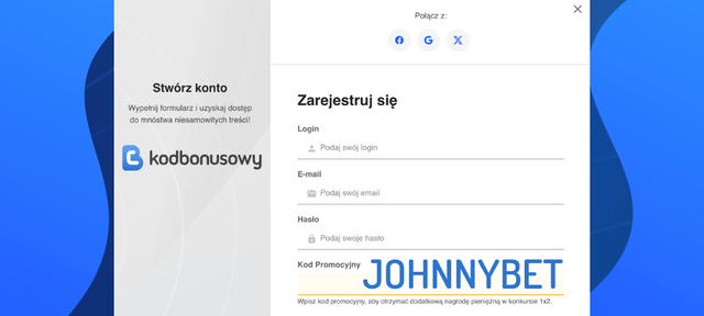 KodBonusowy rejestracja